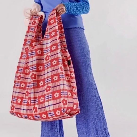 BAGGU Bags Baggu Sandy Liang Big Reusable Bag Flower Market Plaid